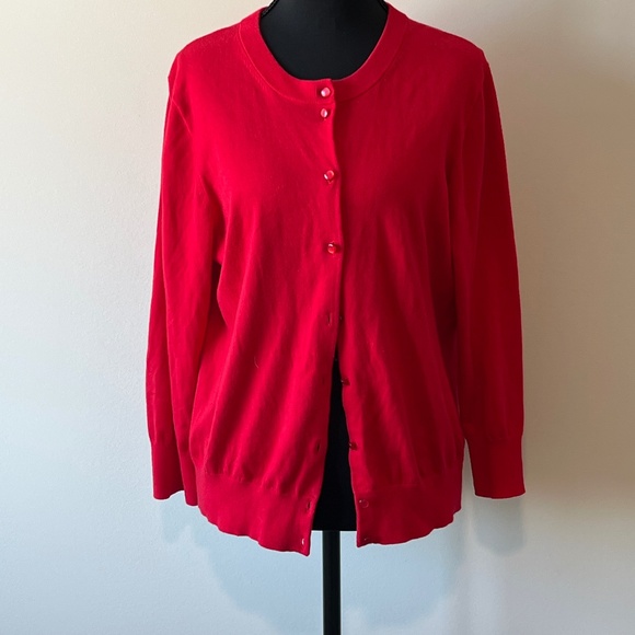 J. Crew Sweaters - J. Crew The Clare Cardigan in red size XL